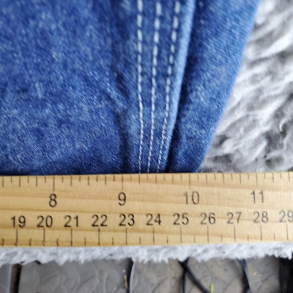 Red Kap Jeans Mens Size 46x32 Blue Denim Adjustable Bib Overalls - Picture 8 of 10